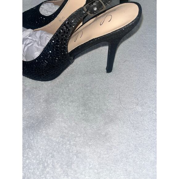 Loran Lorraine Rachel Black Stiletto Heels Women’s Size 9 Dress Shoes New - Picture 3 of 3